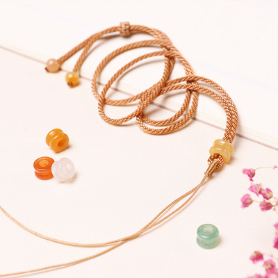 手工编织项链黄金车轮珠金泉华