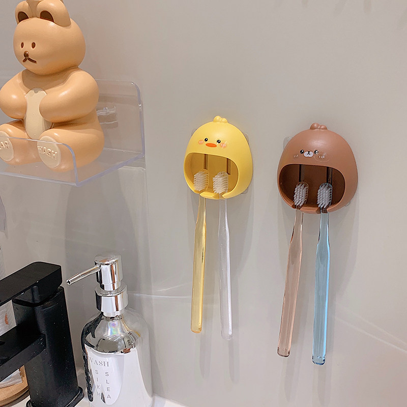 尤物少女 卡通鸭子小熊牙刷置物架卫生间免打孔壁挂收纳架牙刷架,家庭/个人清洁工具,牙刷架/牙具座,淘宝优惠券,粉丝福利购,淘宝优惠卷