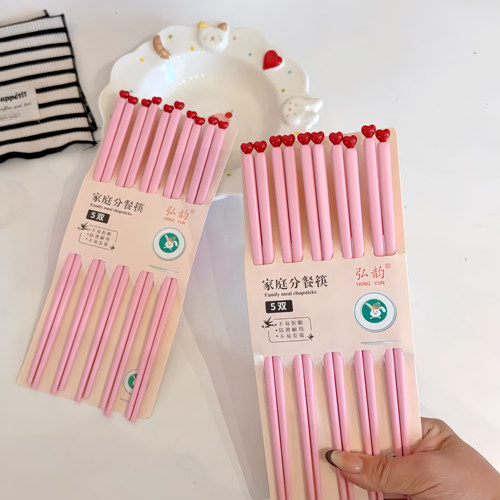 马卡龙色合金筷子家用防霉筷