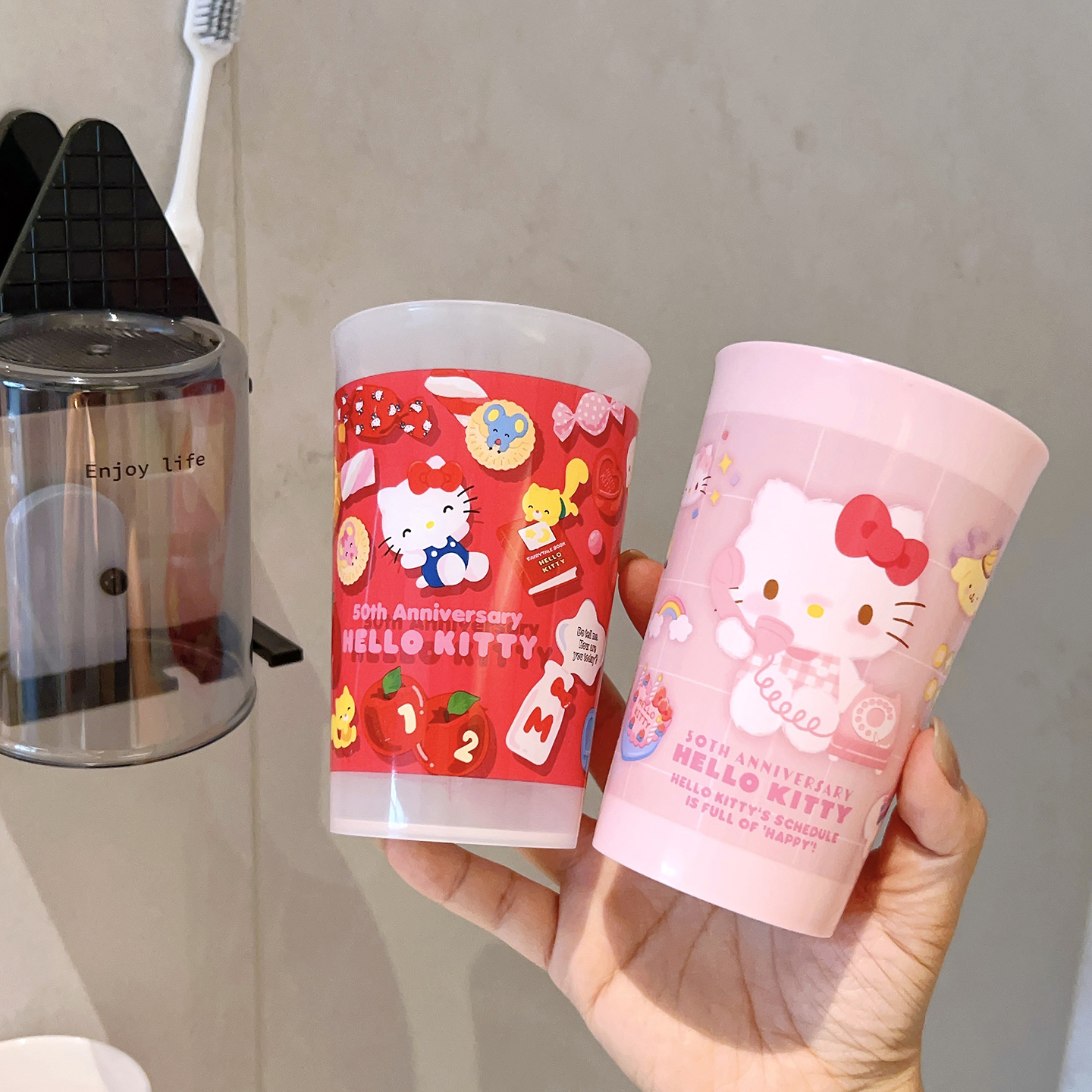 三丽鸥大容量水杯漱口杯