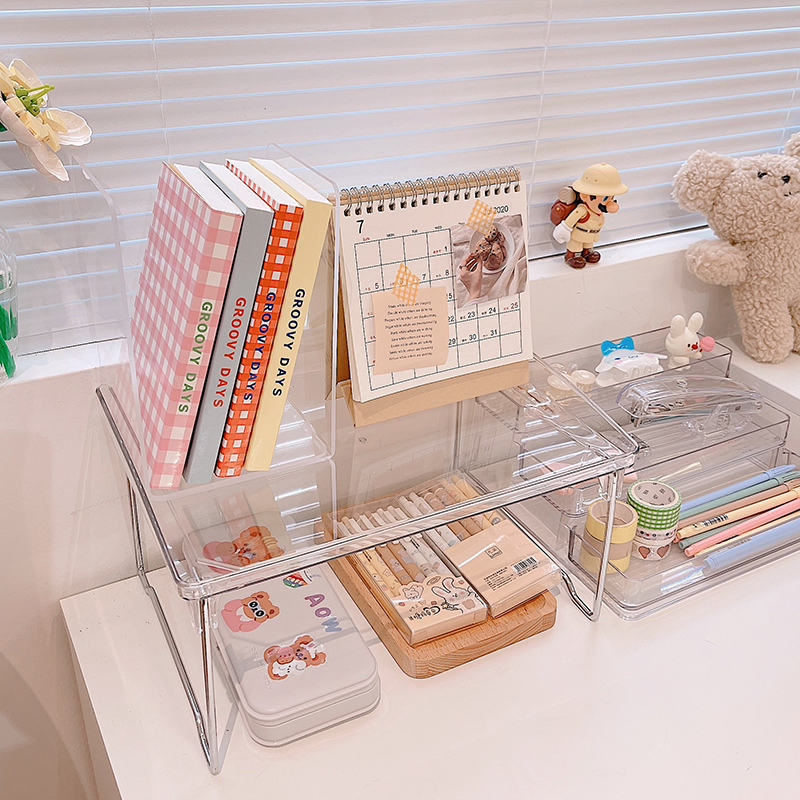 尤物简约风铁脚折叠桌面收纳架