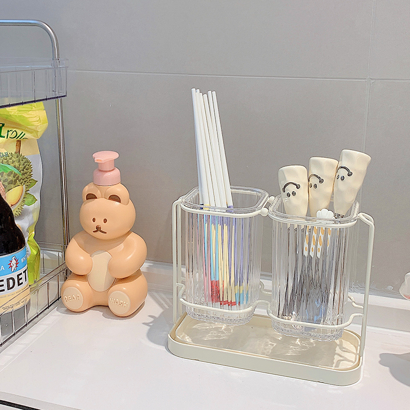 轻奢简约塑料透明漂亮筷子架