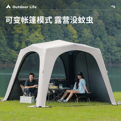 狼行者自动充气帐篷不惧大风