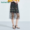 Hot air lady fashion Embroidery Half skirt F14W8207