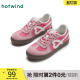 百搭户外轻便撞色圆头爱心板鞋 热风平底德训鞋 新款 2025年春季 女款