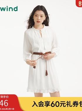 热风2025年秋季新款女士度假风连衣裙F19W25304