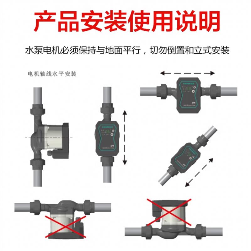 新款变频屏蔽自适应循环泵APM32-12-180D2空气能地暖热水包邮