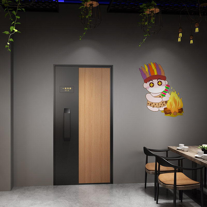 工业风铁艺实木包厢门餐厅厨房仓库酒吧隔音卫生间厕所复古定制门