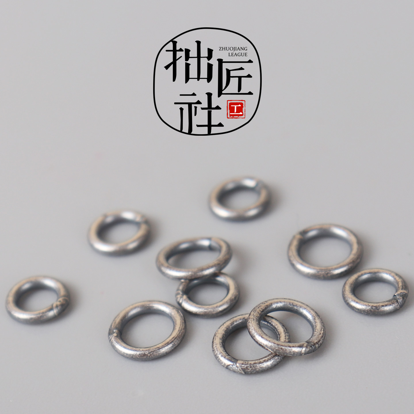 复古925银哑光闭口环 闭口圆圈连接环吊坠环 手作diy挂环配饰