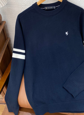 保罗彼得 专柜正品男士圆领针织衫 刺绣马标 休闲 简约YXECZ00741