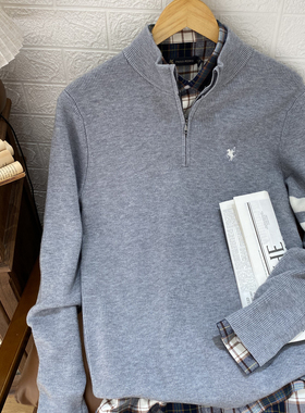 保罗彼得专柜正品 男士半拉链针织衫休闲百搭舒适简约 YXECZ00680