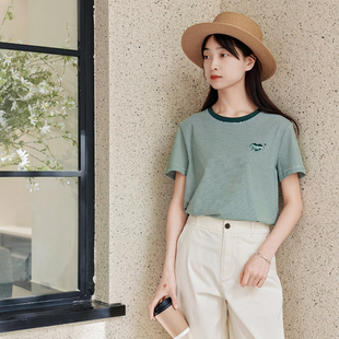 T恤舒适 保罗彼得专柜正品 女士绿色短袖 新款 TBEB43392 2025年夏季