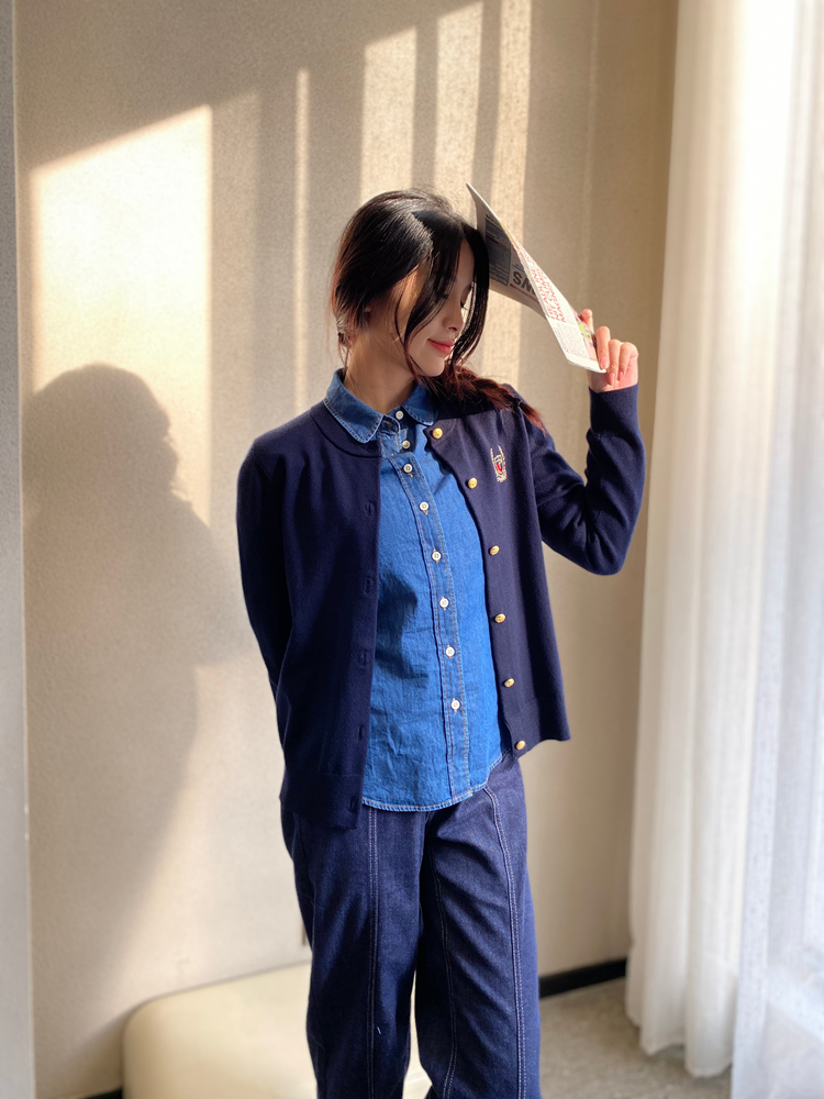 保罗彼得女式长袖针织开衫舒适