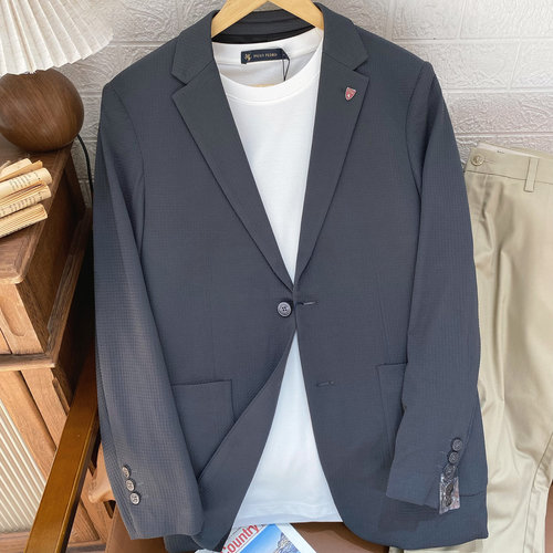 男士平领驳西服 保罗彼得专柜同款休闲西服外套百搭FCDA20280