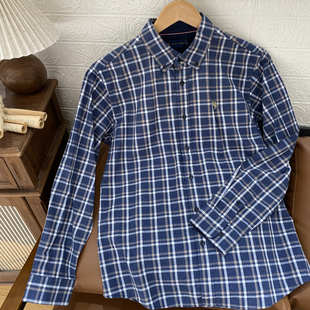 保罗彼得专柜正品男士休闲格子衬衫舒适百搭 经典CBCC58500