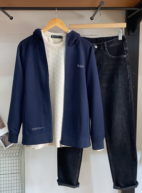 保罗彼得 男士连帽卫衣专柜正品运动宽松时尚 简约舒适 TBDC49350