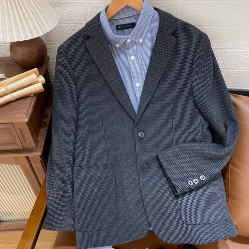 保罗彼得男式羽绒西服时尚休闲