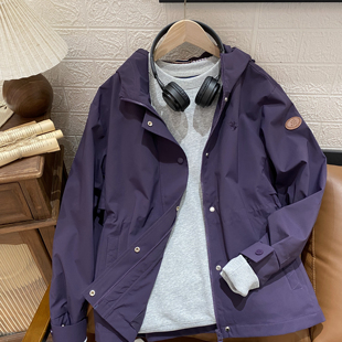 保罗彼得专柜正品女士连帽冲锋衣外套时尚舒适保暖简约SKECJ00052