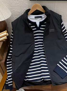 保罗彼得专柜正品新款男士马甲秋冬款双面穿立领百搭SKEDA00050