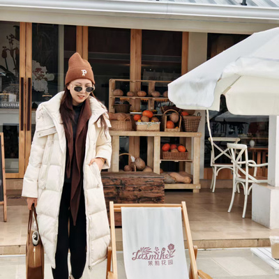 女士长款羽绒服保罗彼得专柜正品连帽保暖高充绒量鹅绒AFDD76631