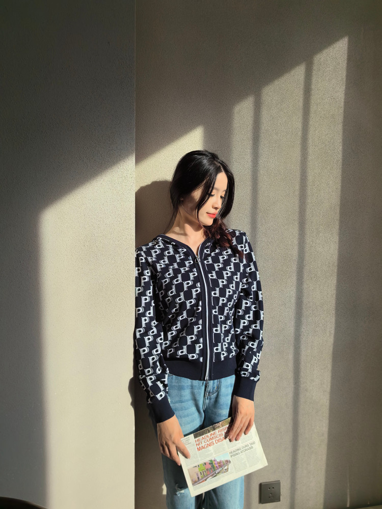 保罗彼得 专柜女士连帽针织开衫天热桑蚕丝 莱赛尔 MLDA39940