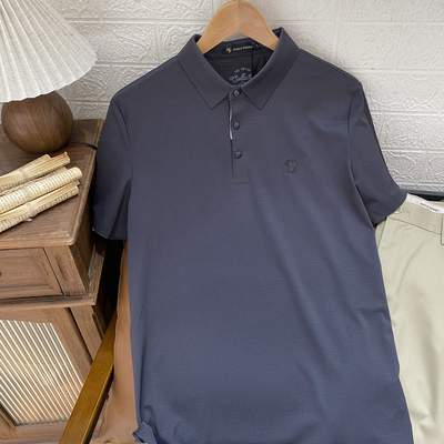 保罗彼得专柜正品 夏季新款男士商务休闲POLO衫轻奢刺绣TBEB44320