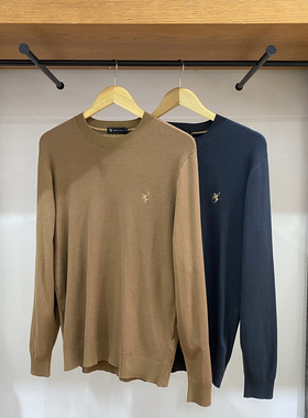 保罗彼得 男士针织衫 春季薄款线衣 圆领套头内搭打底MMDA39991