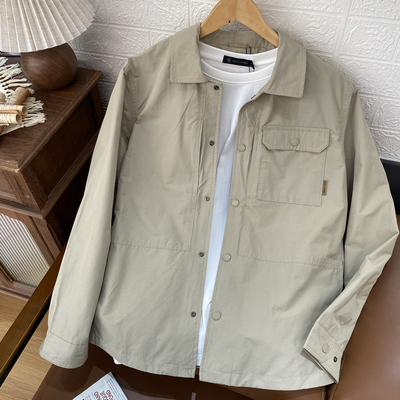 男士翻领外套通勤休闲百搭夹克