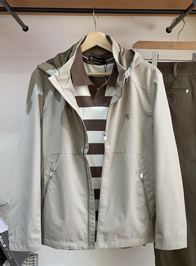 保罗彼得2025春装新款男士连帽夹克可拆卸 有型商务休闲YCDA73340