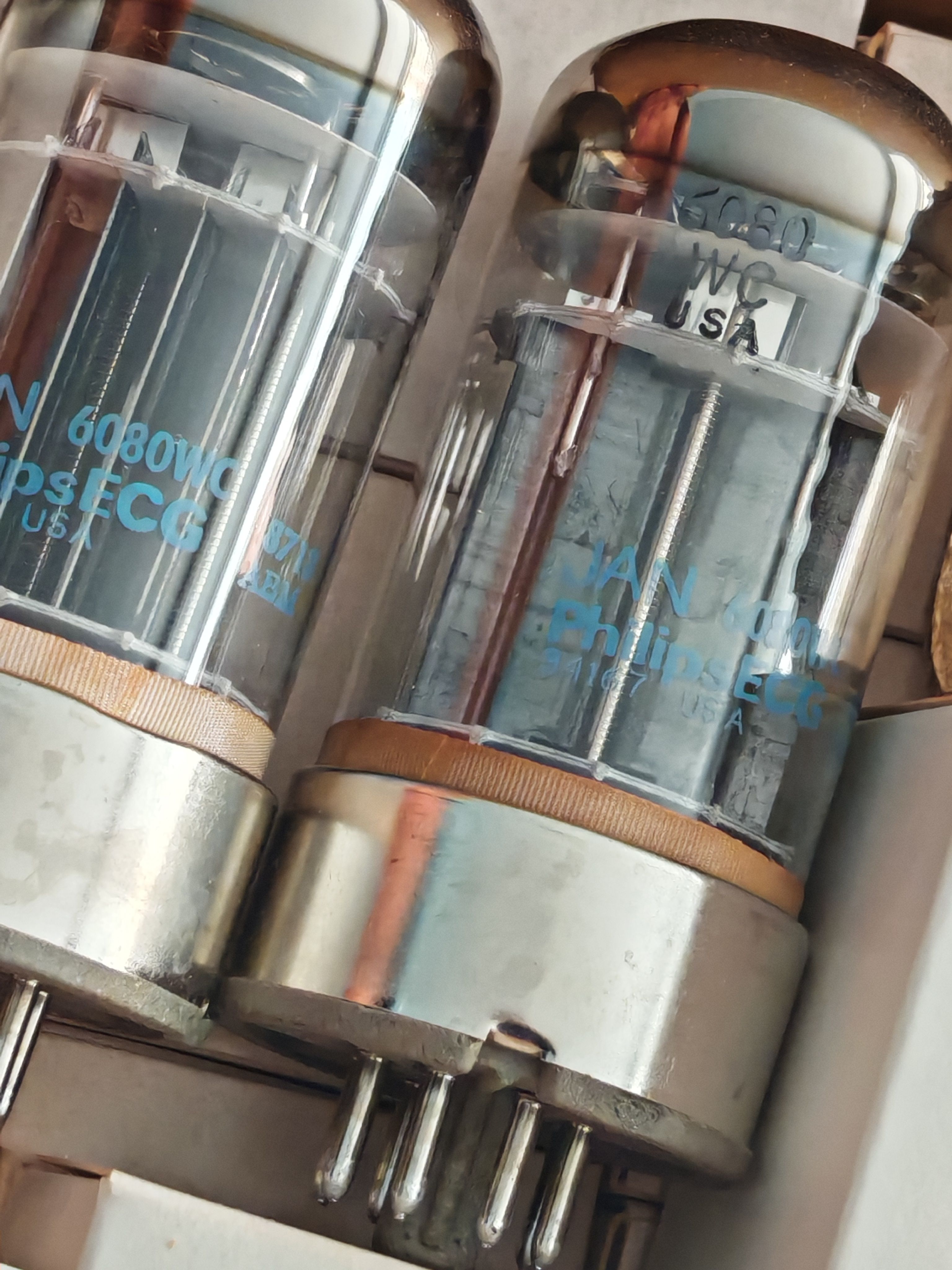 批发价飞利浦黑屏三云母6080代6H13C/6AS7/6N5P/421A电子管6N13P