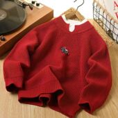 YR25LVS1180 双层领毛衣