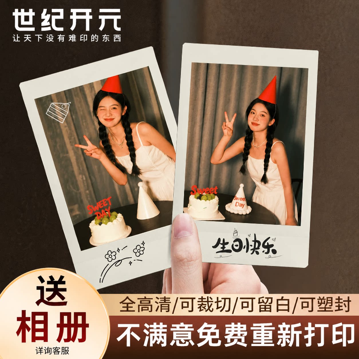 拍立得照片打印高清洗照片冲印冲洗定制三寸手机照片塑封相纸富士