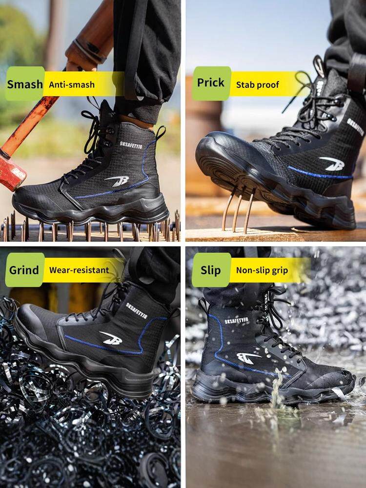 LABOR PROTECTION SHOES IMPORTED FROM THE UNITED STATES MENS BELT STEEL PLATE STEEL TOE ANTI-SMASHING ANTI-PUNCTURE HIGH-GRADE MARTIN BOOTS CONSTRUCTION SITE WEAR-RESISTANT WORK SHOES