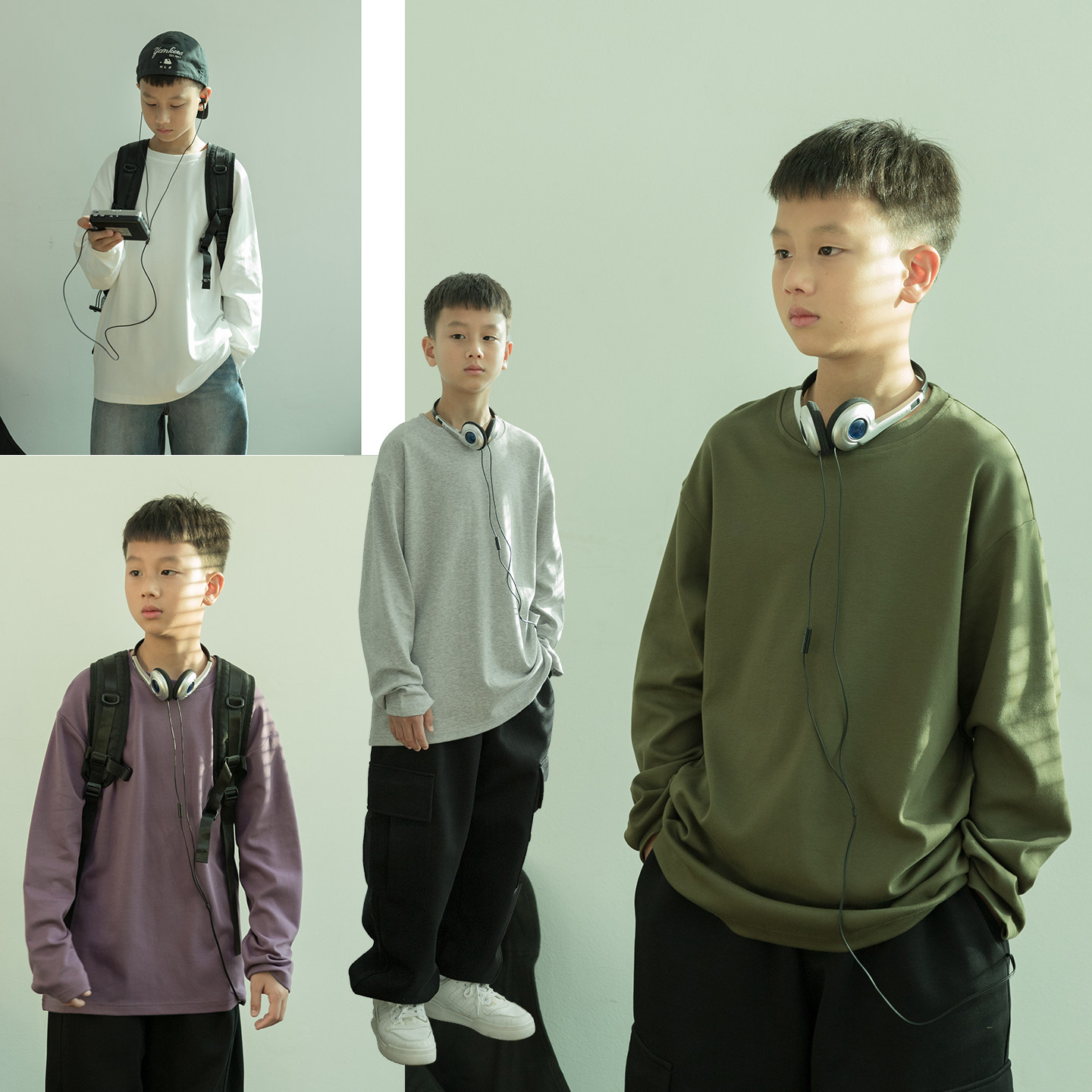 儿童基础款百搭纯色长袖T恤青少年打底衫2025秋冬男孩圆领内搭潮,童装/婴儿装/亲子装,T恤,淘宝优惠券,粉丝福利购,淘宝优惠卷