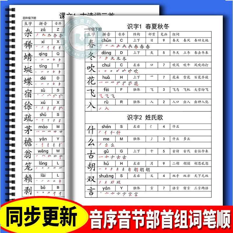 人教版一二三四五六年级上册写字表同步生字组词拼音笔画笔顺预习,文具电教/文化用品/商务用品,练字帖/练字板,淘宝优惠券,粉丝福利购,淘宝优惠卷