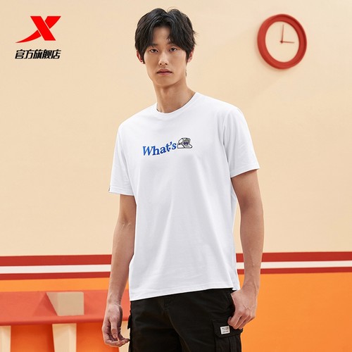 运动透气T恤半袖上衣特步