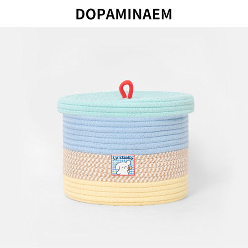 可爱收纳筐防尘棉线编织礼物盒子