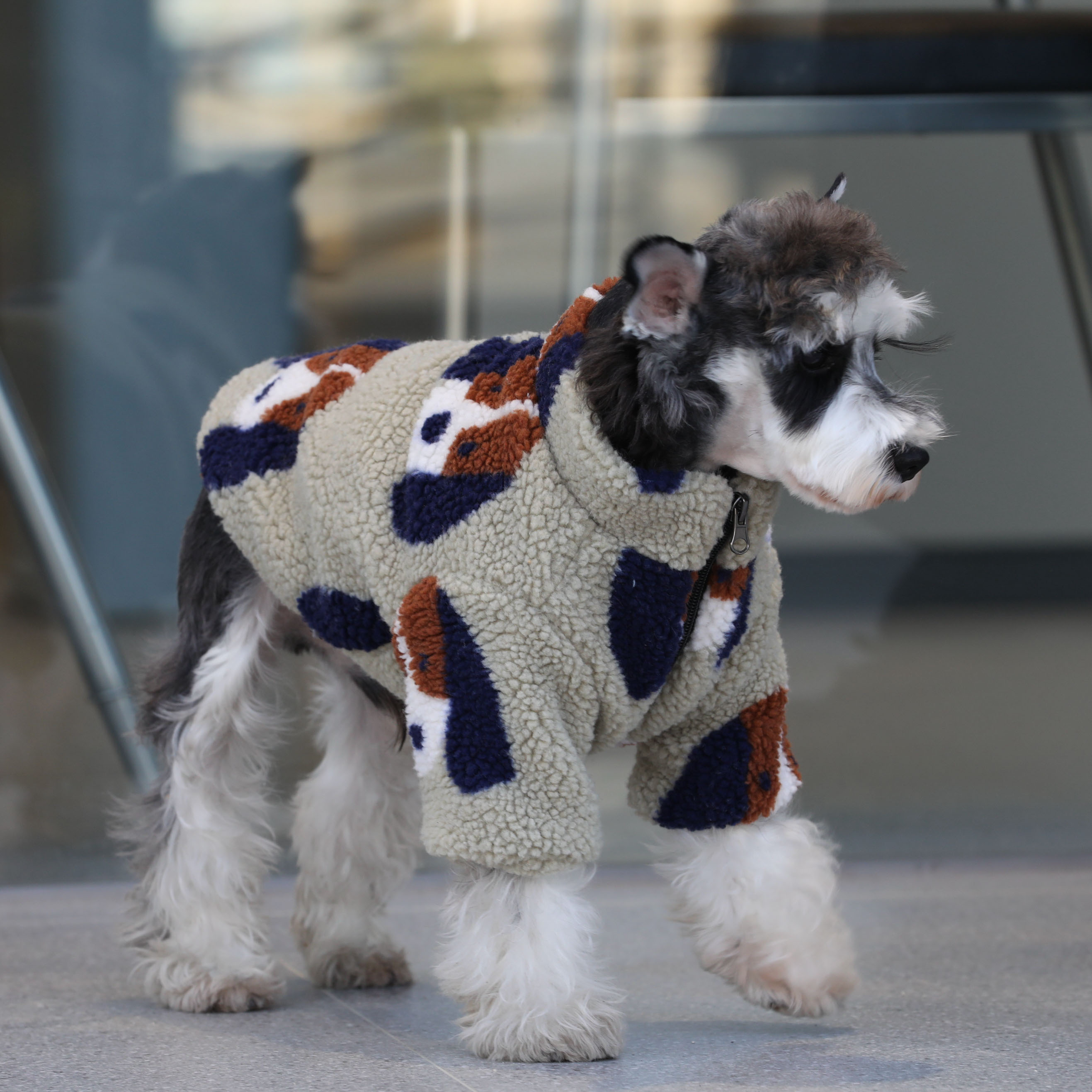 狗狗衣服冬季夹棉马甲雪纳瑞泰迪比熊加厚可爱羊羔毛外套大狗衣服