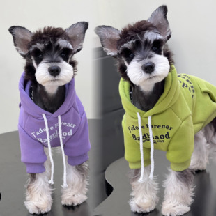 宠物猫狗衣服秋冬潮牌糖果色纯棉卫衣防掉毛空调服中小大型犬卫衣