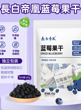 长白帝凰蓝莓果干 100g  东北特产独立小包装无添加绿色健康零食