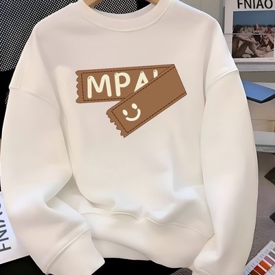 秋冬季新款韩式休闲潮牌重磅纯棉圆领卫衣男女同款款宽松大码百搭