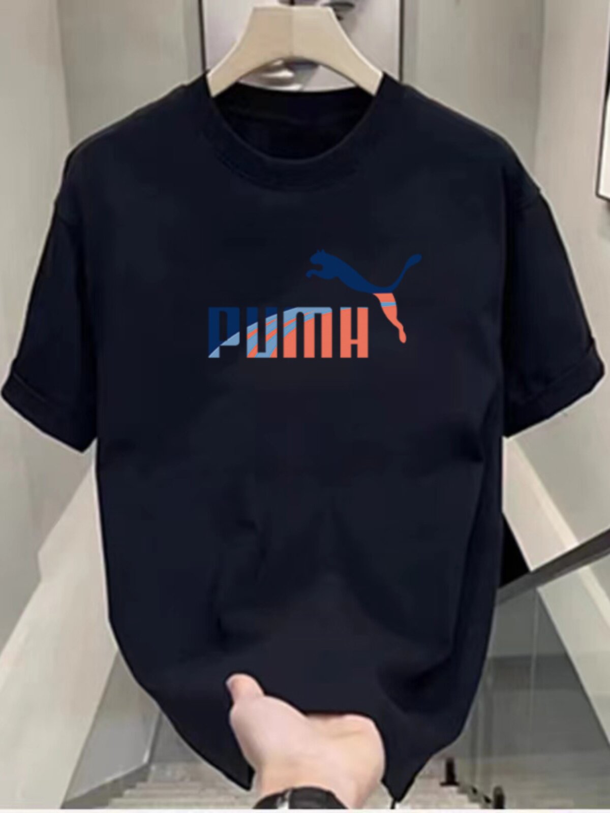 수출 대외 무역 미품 마크 통관 미국 복고풍 순면 반팔 티셔츠 루즈한 디자인