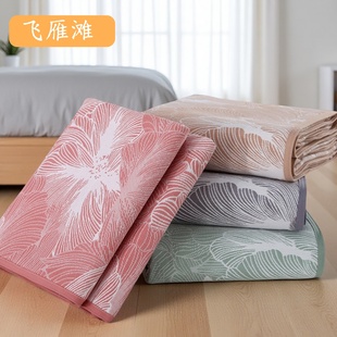 特厚老粗布提花床单A类母婴级纯棉单件三件套飞雁滩新款 舒适 四季