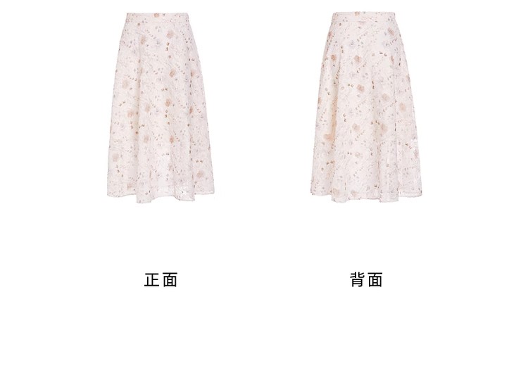 中长裙A字裙大花A型半裙