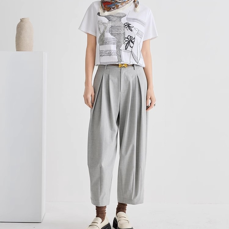 T恤2025夏休闲日常印花宽松H型中