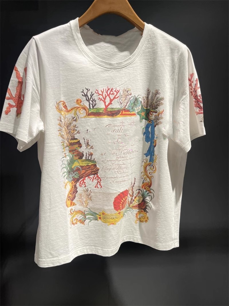 短袖通勤常规印花棉女新款