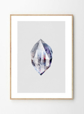 liveart[独家] 德国leemo 现代风格 紫色宝石 客厅玄关原版装饰画