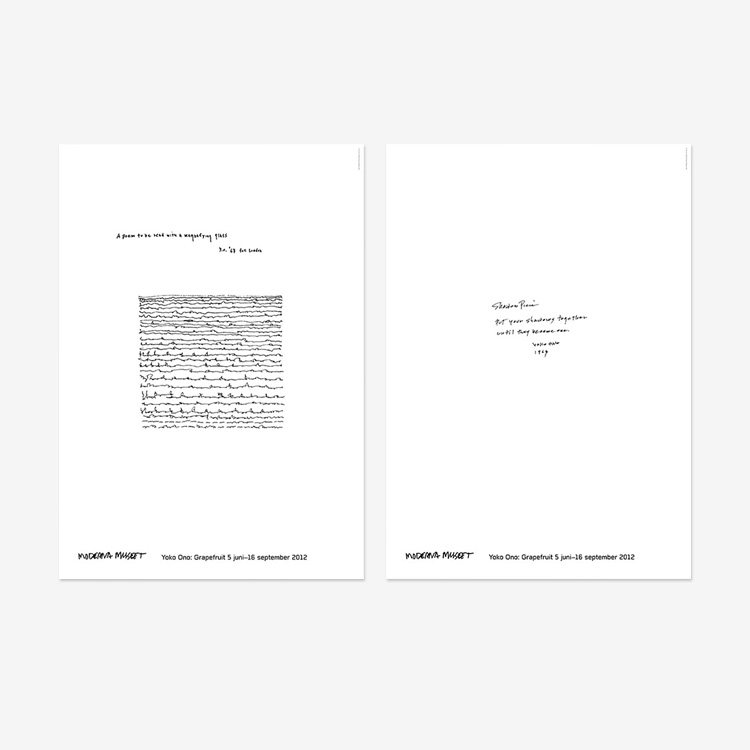 进口瑞典 小野洋子原版海报yoko ono 英文字母诗歌shadow piece