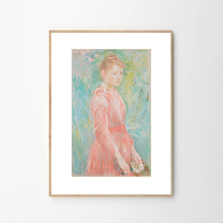 少女美式风复古海报装饰画