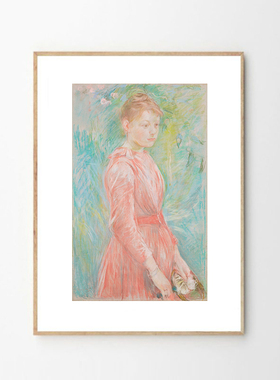 liveart 玫瑰裙少女Berthe Morisot 现代美式复古装饰画海报画芯